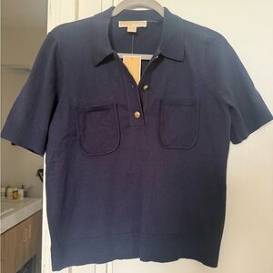 Michael Kors Midnight Blue Polo Shirt MED